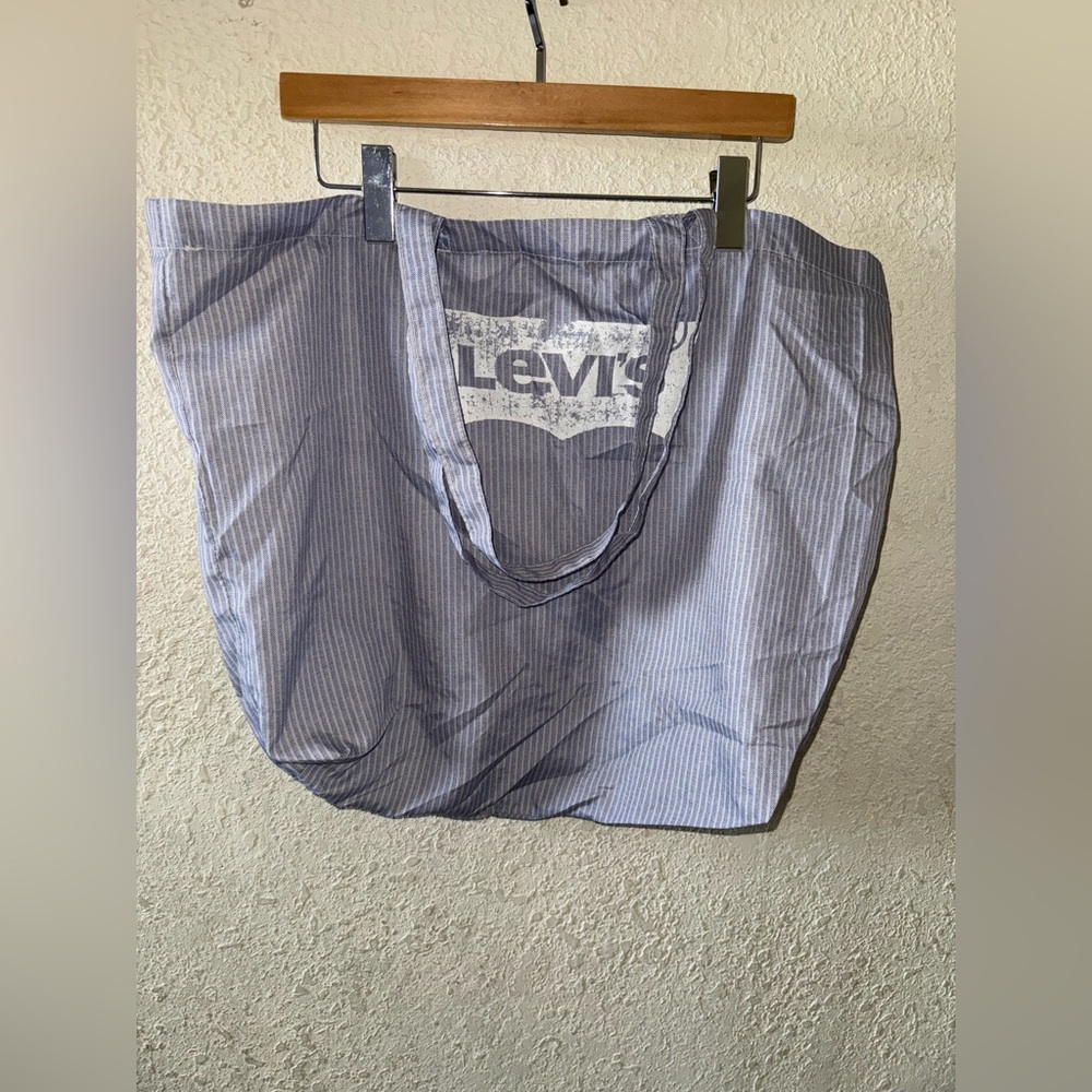 Levi's Blue Striped reusable Tote Bag lightweight